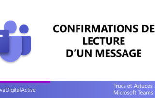 Bannière de l'article confirmation de lecture d'un message dans Teams