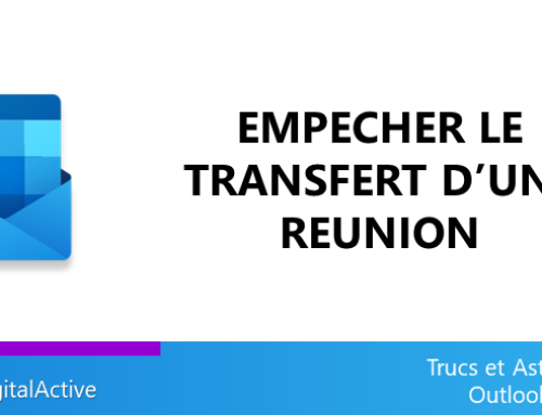 Outlook ? Empêcher le transfert d’une réunion